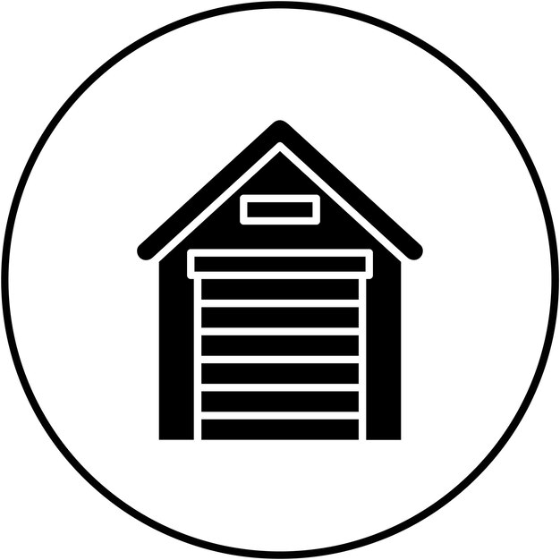 Imagen vectorial del icono del centro de distribución Se puede utilizar para la logística