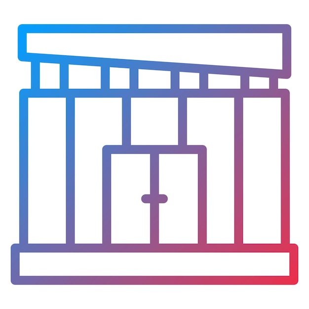 Imagen vectorial del icono del centro de la Expo Se puede utilizar para Museo