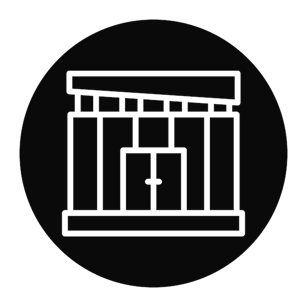 Imagen vectorial del icono del centro de la Expo Se puede utilizar para Museo