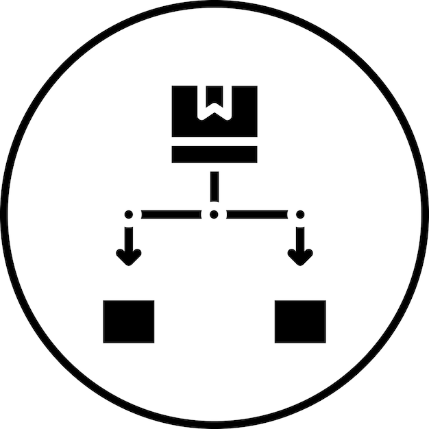 Imagen vectorial del icono del centro de paquetes Se puede utilizar para el almacén