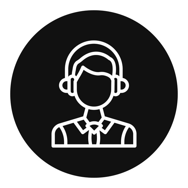 La imagen vectorial del icono del centro de soporte se puede utilizar para Contacta con nosotros