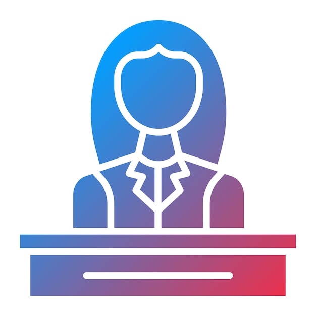 Imagen vectorial del icono del CEO Se puede usar para mujeres