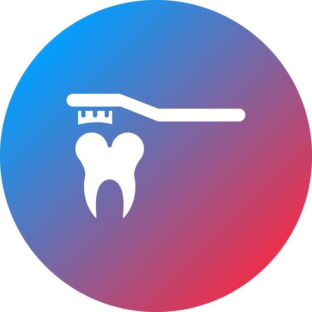 Imagen vectorial del icono de cepillado Se puede utilizar para la rutina de higiene