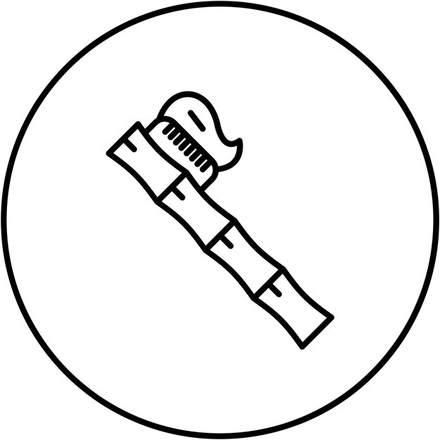 La imagen vectorial del icono del cepillo de dientes de bambú se puede utilizar para una vida sostenible