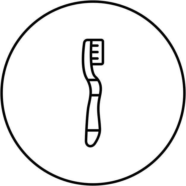 Imagen vectorial del icono del cepillo de dientes Se puede usar para artículos para el hogar