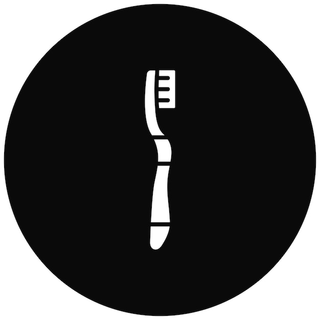 Imagen vectorial del icono del cepillo de dientes Se puede usar para artículos para el hogar