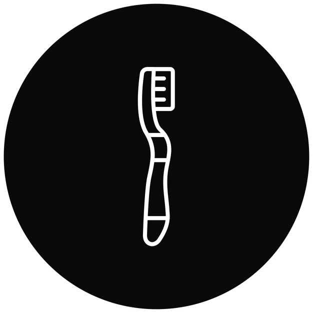 Imagen vectorial del icono del cepillo de dientes Se puede usar para artículos para el hogar