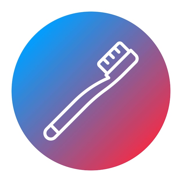 Imagen vectorial del icono del cepillo de dientes Se puede utilizar para el bienestar físico