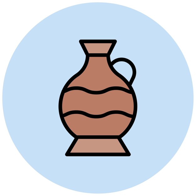 Imagen vectorial de icono de cerámica se puede utilizar para Art and Craft Supplies