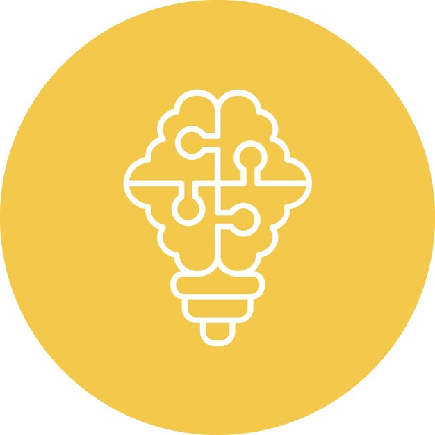 Imagen vectorial de icono cerebral creativa Se puede usar para la creatividad
