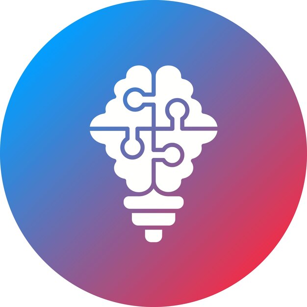 Imagen vectorial de icono cerebral creativa Se puede usar para la creatividad
