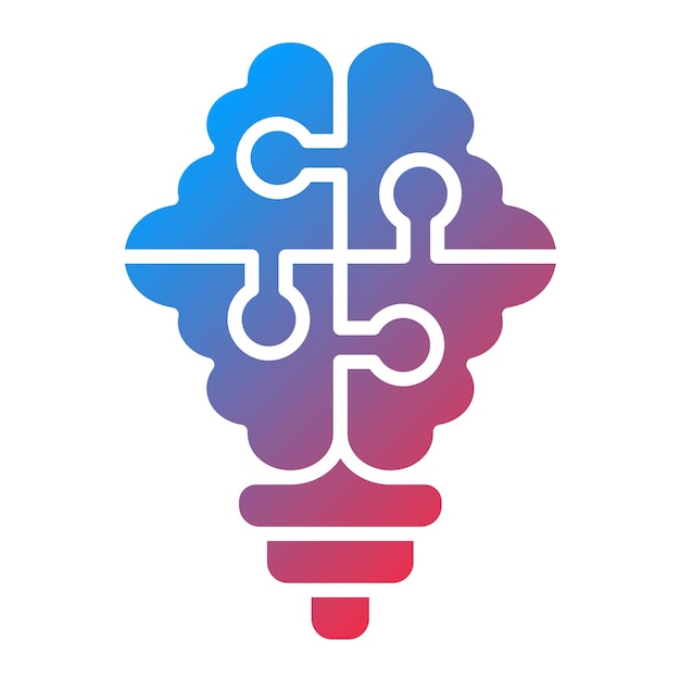 Imagen vectorial de icono cerebral creativa Se puede usar para la creatividad