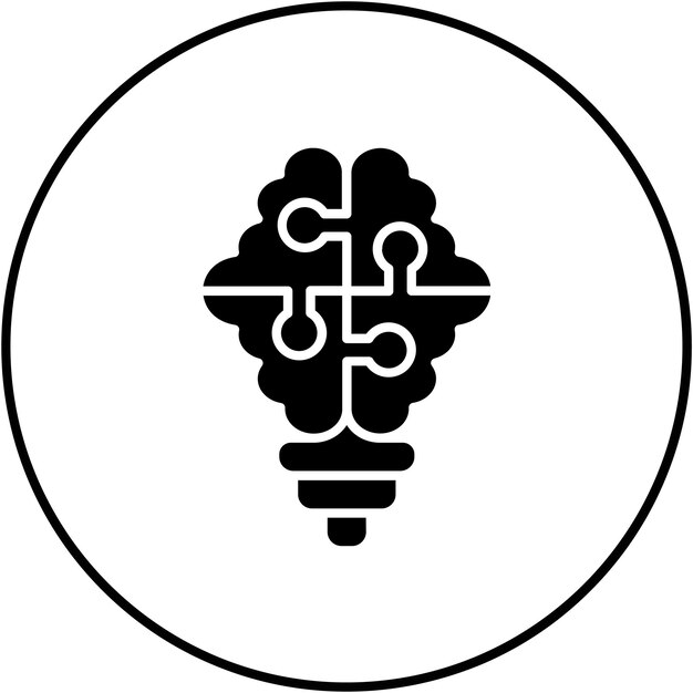 Imagen vectorial de icono cerebral creativa Se puede usar para la creatividad