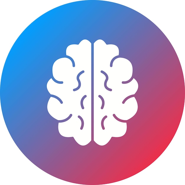 La imagen vectorial del icono cerebral se puede utilizar para la investigación y la ciencia