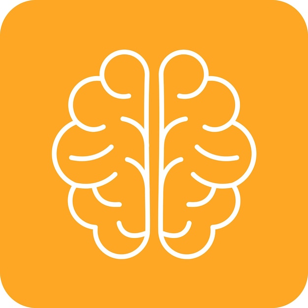 La imagen vectorial del icono cerebral se puede utilizar para la tecnología