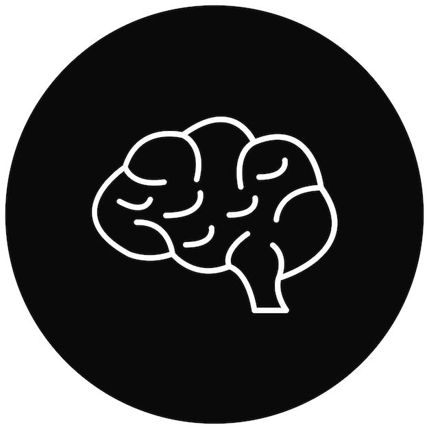 La imagen vectorial del icono del cerebro se puede utilizar para el arranque