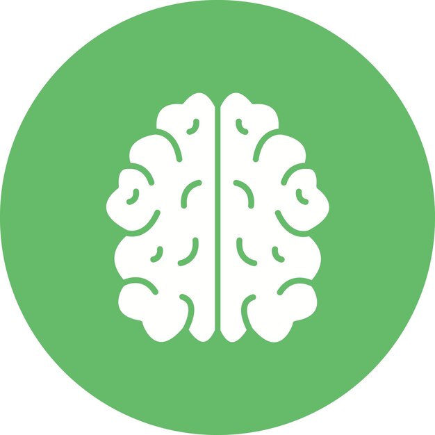 Imagen vectorial del icono del cerebro Se puede utilizar para la puesta en marcha de negocios