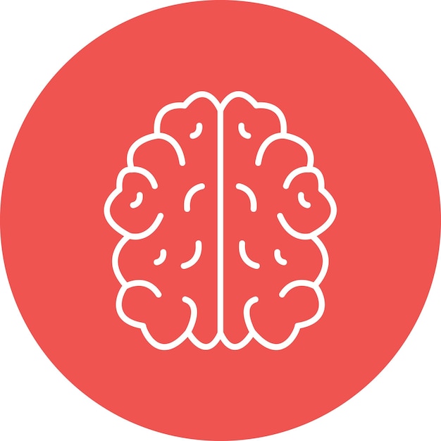 Imagen vectorial del icono del cerebro Se puede utilizar para la puesta en marcha de negocios