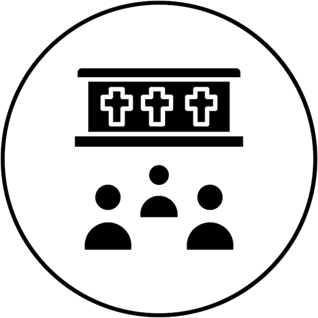 La imagen vectorial del icono de la ceremonia se puede utilizar para el funeral