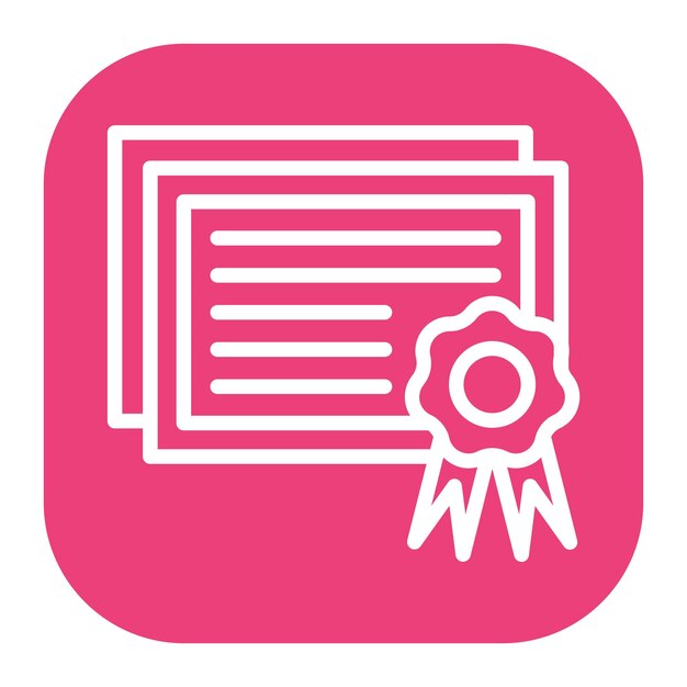 Imagen vectorial del icono de las certificaciones Puede utilizarse para el currículum vitae