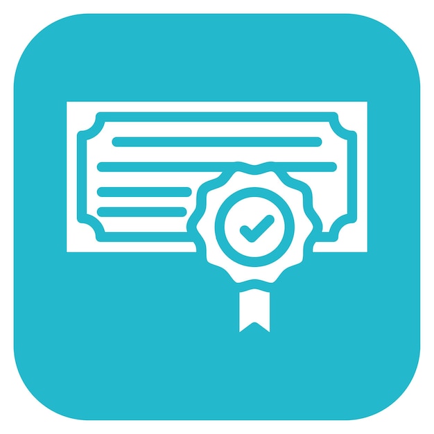 Imagen vectorial de icono certificada Puede utilizarse para la compilación y regulación