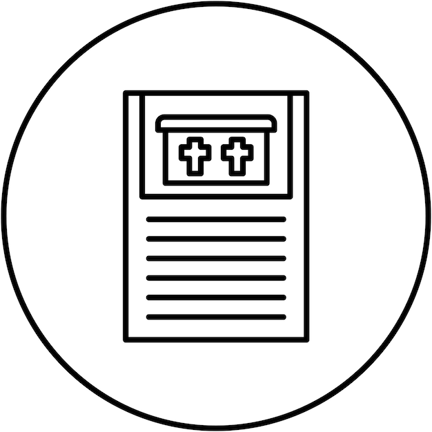 Imagen vectorial del icono del certificado de defunción Se puede utilizar para el funeral