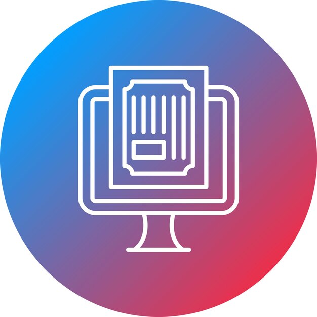 Imagen vectorial del icono del certificado en línea Se puede utilizar para la educación en línea