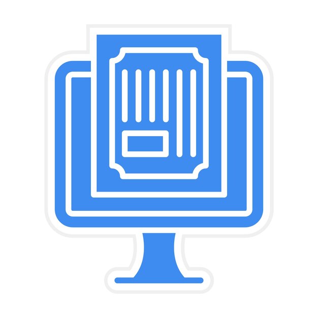 Imagen vectorial del icono del certificado en línea Se puede utilizar para la educación en línea