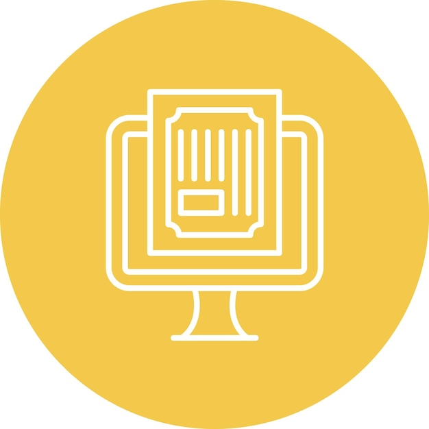 Imagen vectorial del icono del certificado en línea Se puede utilizar para la educación en línea