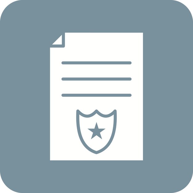 Imagen vectorial del icono del certificado de policía Se puede utilizar para la policía