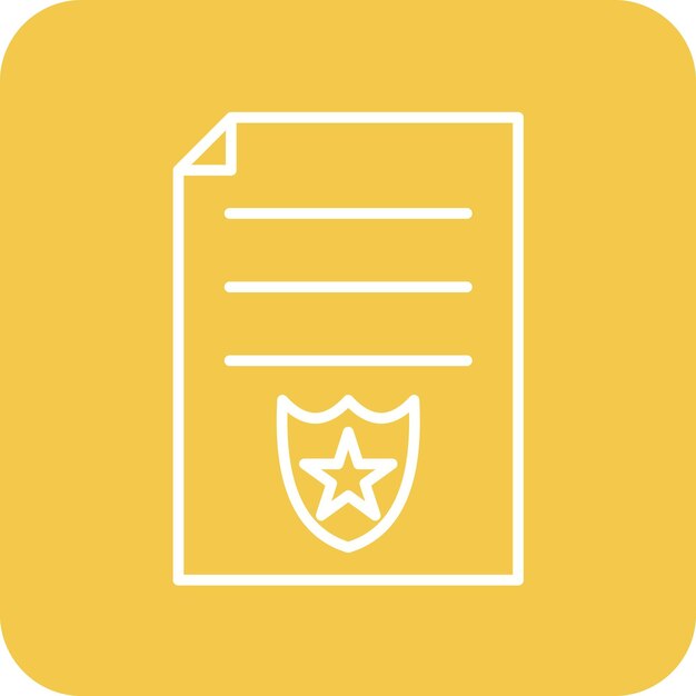 Imagen vectorial del icono del certificado de policía Se puede utilizar para la policía
