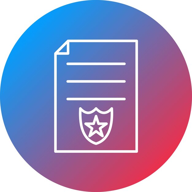 Imagen vectorial del icono del certificado de policía Se puede utilizar para la policía
