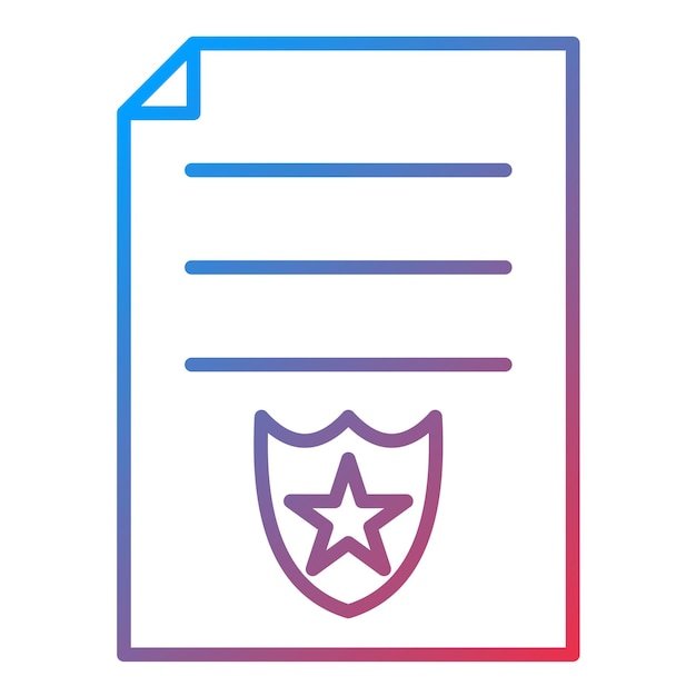 Imagen vectorial del icono del certificado de policía Se puede utilizar para la policía