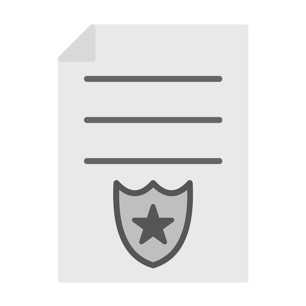 Imagen vectorial del icono del certificado de policía Se puede utilizar para la policía