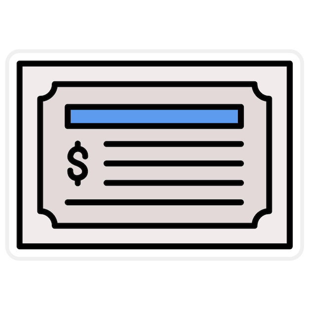 Imagen vectorial del icono del certificado Puede utilizarse para la contabilidad