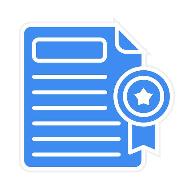 Imagen vectorial del icono del certificado Puede utilizarse para el diseño