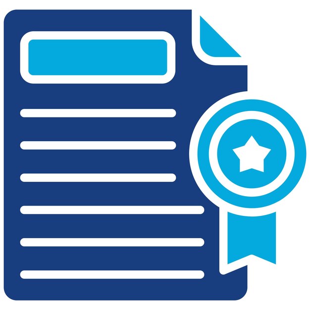 Imagen vectorial del icono del certificado Puede utilizarse para el diseño