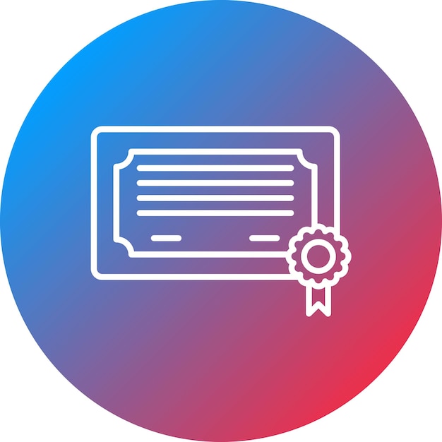 Imagen vectorial del icono de los certificados Se puede utilizar para la agencia de reclutamiento
