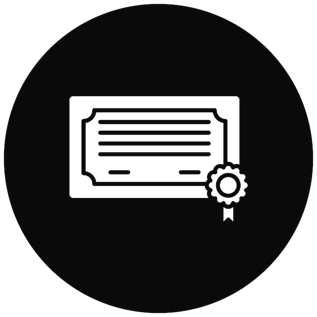 Imagen vectorial del icono de los certificados Se puede utilizar para la agencia de reclutamiento