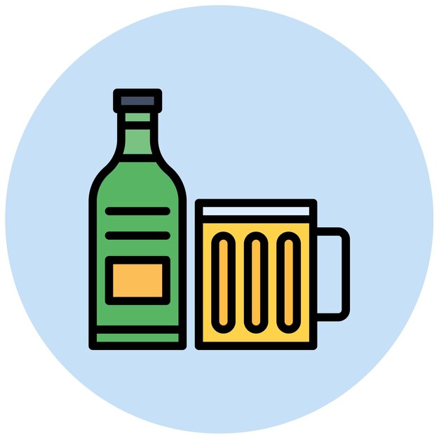 La imagen vectorial del icono de la cerveza se puede usar para el Oktoberfest