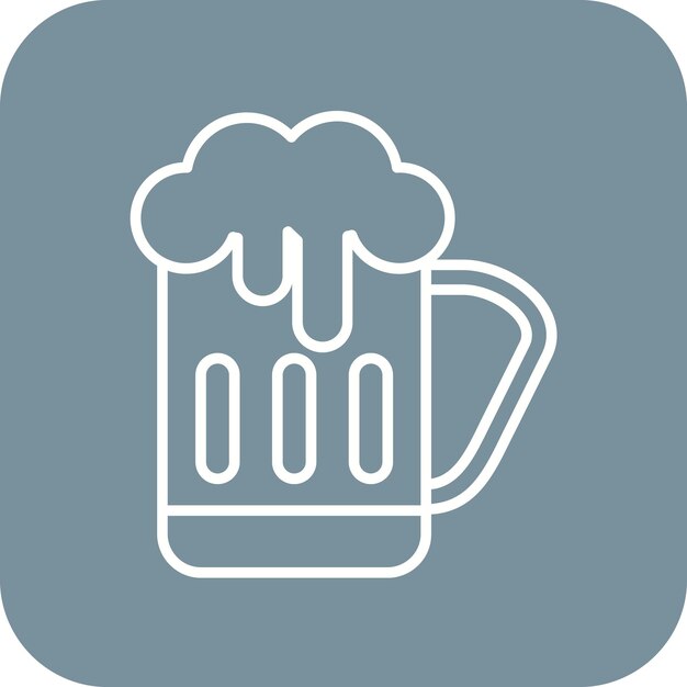 Imagen vectorial del icono de la cerveza Se puede usar para Street Food
