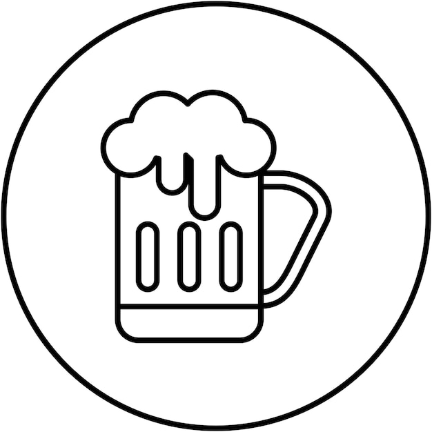 Imagen vectorial del icono de la cerveza Se puede usar para Street Food