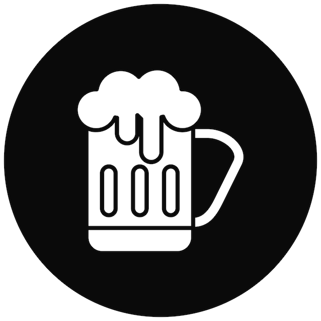 Imagen vectorial del icono de la cerveza Se puede usar para Street Food