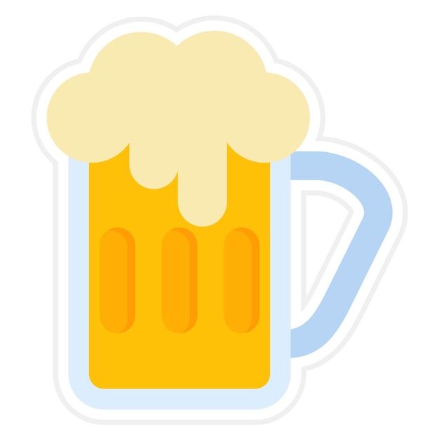 Imagen vectorial del icono de la cerveza Se puede usar para Street Food