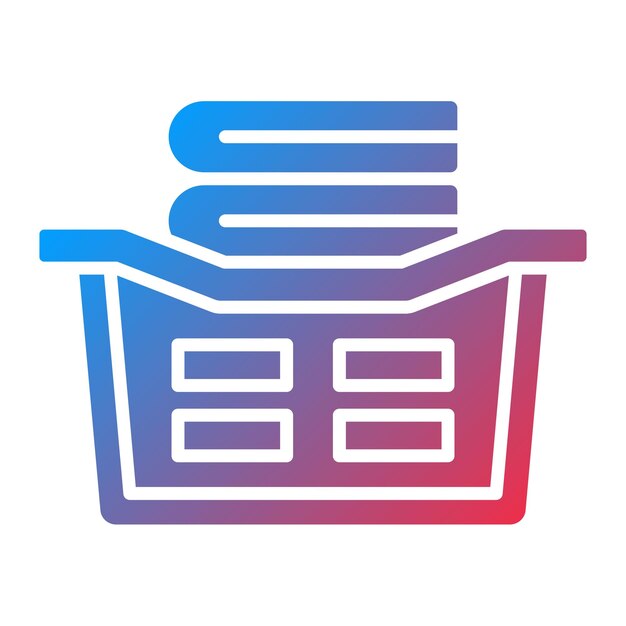 Imagen vectorial del icono de la cesta de la ropa Se puede usar para artículos para el hogar