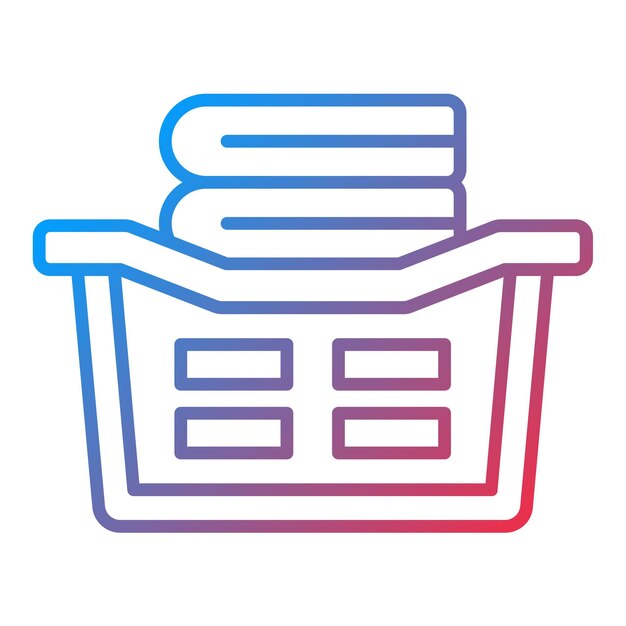 Imagen vectorial del icono de la cesta de la ropa Se puede usar para artículos para el hogar