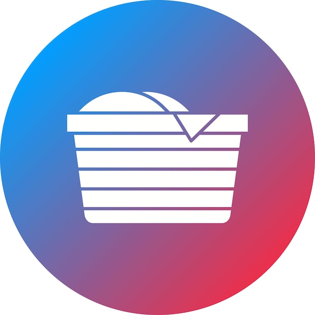 Imagen vectorial del icono de la cesta de la ropa Se puede utilizar para el interior