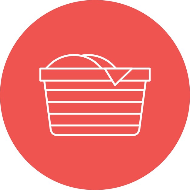 Imagen vectorial del icono de la cesta de la ropa Se puede utilizar para el interior