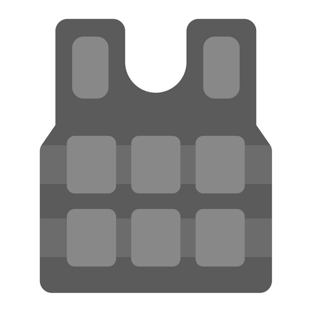 Imagen vectorial del icono del chaleco ponderado Se puede usar para Fitness en el hogar
