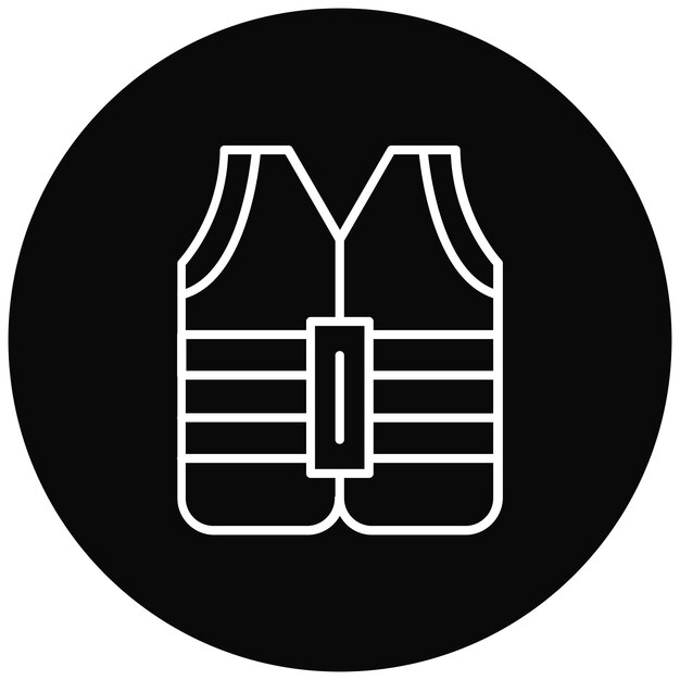 Imagen vectorial del icono del chaleco Se puede usar para Moda